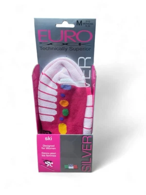 MEIAS FEMININAS EUROOCK "PRATA ESTILO LIVRE" OTC INVERNO SKI SNOWBOARD PEQUENAS (5-8) - Imagem 1 de 4