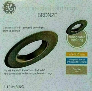GE Changeable Trim Ring for 5"to 6" Recessed Downlights - Bronze - Picture 1 of 5