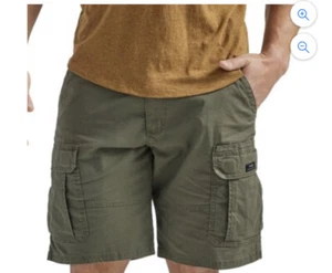 Men's Shorts Big Men's Stretch Cargo Shorts Size 42 Green Olive - Picture 1 of 8