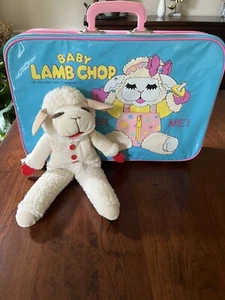 VINTAGE LAMB CHOP VINYL KOFFER & HANDPUPPE 1992/93 NEU OHNE ETIKETT - Bild 1 von 12