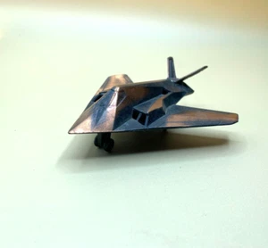 Vintage Airplane F117 Stealth Pencil Sharpener Metal Copper Hong Kong 4" x 3.5" - Picture 1 of 5