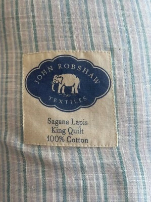 John Robshaw King Quilt in Sagana Lapis - New with tags - Image 1 of 3