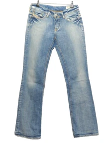 WOMEN DIESEL INDUSTRY BEBEL BOOTCUT DENIM WASHED BLUE JEANS W28 L32 WASH 008BD - Picture 1 of 6