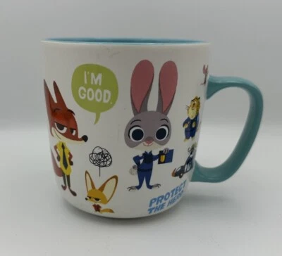 DISNEY STORE~ORIGINAL AUTHENTIC ZOOTOPIA CHARACTER COFFEE MUG~Judy Hopps, Nick - Image 1 of 4
