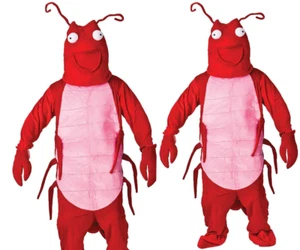 Rot Hummer Erwachsene Kostüm Comedy SPORTS Maskottchen Deluxe Kostüm Outfit Neu - Bild 1 von 1