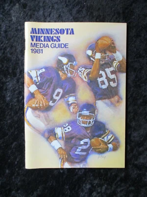 De colección 1981 Minnesota Vikings Programa NFL Tommy Kramer Ahmad Rashad 1055 Foto 1 de 2