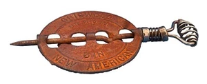 ANTIQUE GRISWOLD NEW AMERICAN 5 INCH CAST IRON SPINDLE STOVE DAMPER 1425 X - Picture 1 of 3