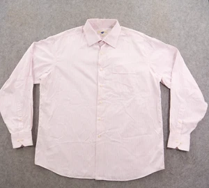 Tommy Bahama Shirt Mens 17 36 37 Pink Button Up Long Sleeve Striped - Picture 1 of 14