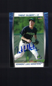 Trent Gilbert Vermont Lake Monsters Signed 2014 Card W/Our COA