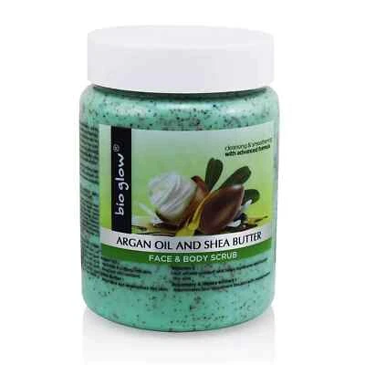 Best quality Bio Glow Argan Oil, Honey and Shea Butter Face and Body Scrub 500ml - Image 1 of 3