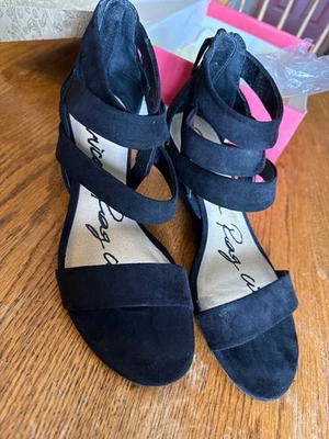 American Rag Cie Women Shoes Size 8m Suede Wedge Black - Image 1 of 4