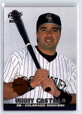 2000 Pacific Premiere Date #143b Vinny Castilla Portrait Rockies /37 - Image 1 of 2