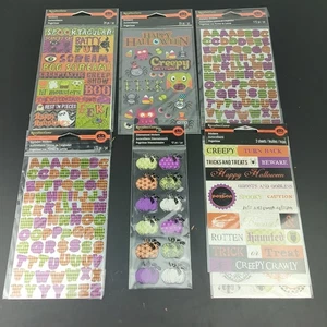 Recollections Halloween Stickers Scrapbook Lot Crafting Unused Sticker Sheets - Picture 1 of 13