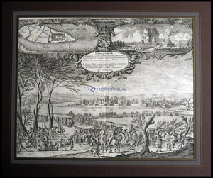 CHRISTIANSTAD, dekorative Gesamtansicht, Kupferstich von Pufendorf aus - Picture 1 of 1