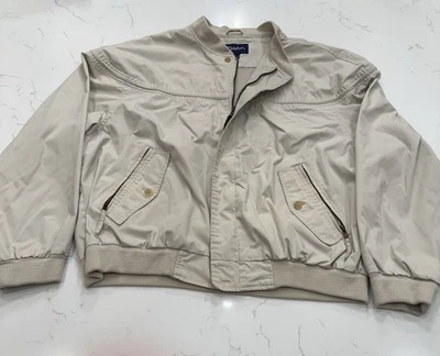 Chaqueta de hombre Catalina vintage años 80 talla XL tostada bolsillos con cremallera completa Foto 1 de 4