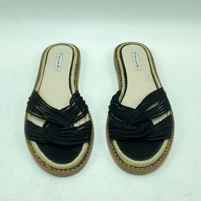 Sandalia Alpargata Tahari Para Mujer 8.5 Cailyn Negra Toboganes Boho Playa Foto 1 de 3