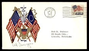 Mayfairstamps US FDC 1963 Flag and White House Eagle and Shield First Day Cover - Picture 1 of 2