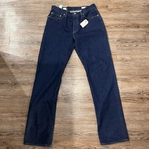 Jeans azules tiro medio pierna recta 31 x 36 ribete Denim Levi’s 501 años 90 nuevos con etiquetas - Imagen 1 de 5