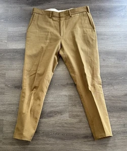 J.Press klassische khakifarbene Herren-Chinohose professionelles gerades Bein USA Vintage 34 - Bild 1 von 9