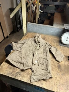 Vintage Early 1900s Childs Brown Barn Chore Coat Jacket Workwear Clothing USA - Imagen 1 de 14