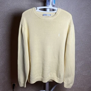 Vintage  Yves Saint Laurent  crewneck knit sweater YSL Logo 90s Y2K Size M - Picture 1 of 5