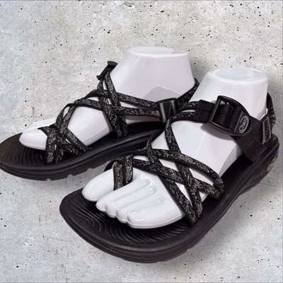 Chaco ZX2 Women’s Strappy Sandals Size 8 Black White EcoTread Athletic Hiking - Image 1 of 4