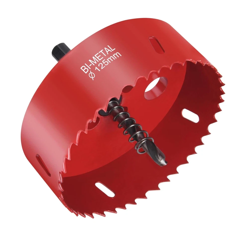 Lochsäge Set 125mm, Bi-Metall, Holz, Kunststoff, Aluminium, Bohrer, Sechskant... - Bild 1 von 1