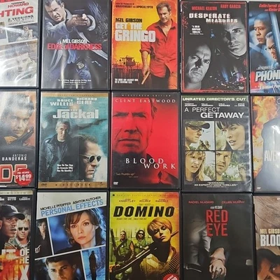 DVD Movie Lot Of 21 Action Drama Thrillers The Jackal Desperate Measures  +More! - Image 1 of 4