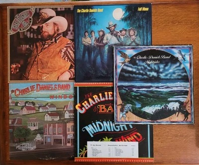 The Charlie Daniels Band LP Lot Of 5 Midnight Wind PROMO,Full Moon, Whiskey TSTD - Image 1 of 4