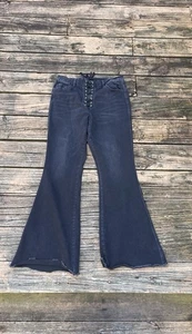 Flying Monkey Jeans Damen 31 Schnürschuhe Schlag Whimsy Goth Emo Stretch Festival - Bild 1 von 10