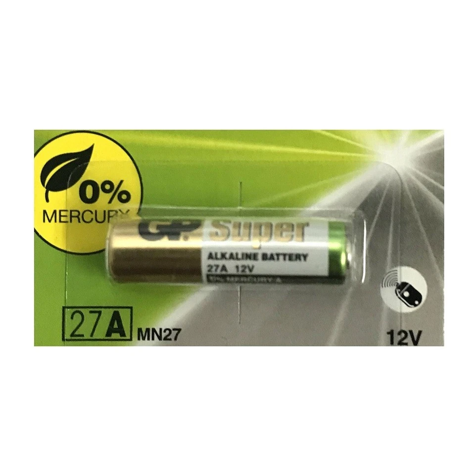 Pila Cilindrica Original GP 27A de 12 Voltios Alcalina Blister b27 - Imagen 1 de 1