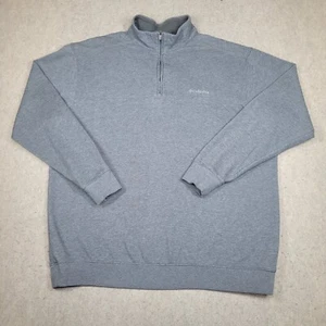 Columbia 1/4 Zip Pullover Herren 2XL grau Mock Neck Performance Sweater LESEN - Bild 1 von 10
