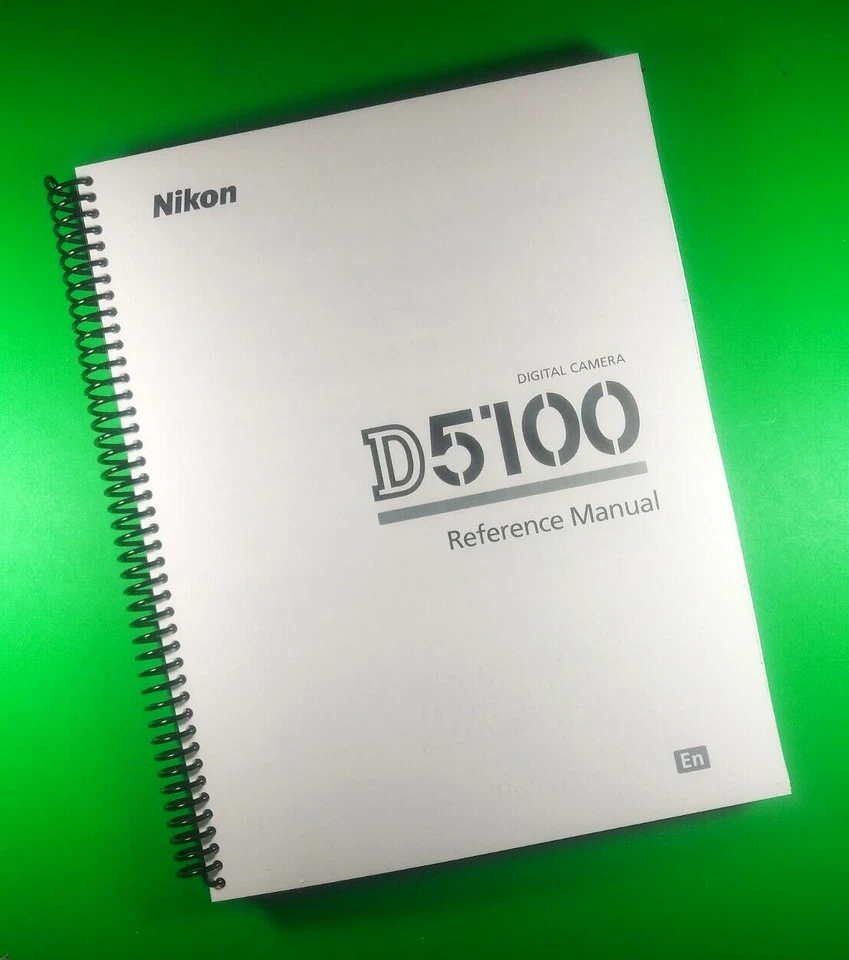 Owners Manual for Nikon D5100 Reference Camera 260 Pages W/Clear Covers! - Image 1 of 1