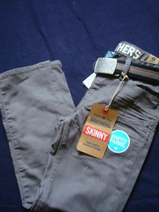 Boy's Brother Belted Skinny Jeans size 8 New with tags Gray - Picture 1 of 4