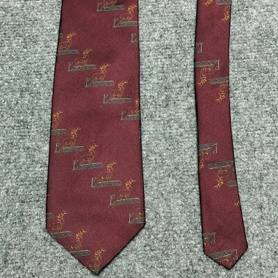 Robert Talbott Tie Red Burgundy Silk Necktie El Borracho Stag USA - Image 1 of 4