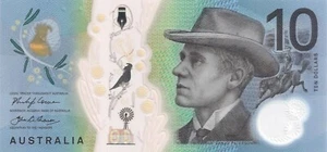 10 Dollars Australia 2017 UNC Polymer Banknote. Ten Australian Dollars Currency - Picture 1 of 2