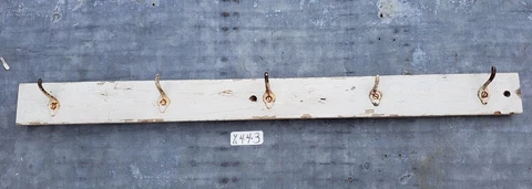 Antique Coat/Hat Wall Rack Original C 1860 Salvaged Rustic Farm House Décor 31" Cover