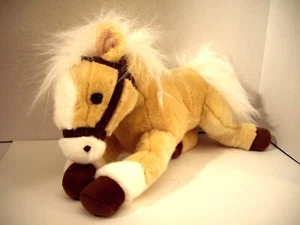 CABALLO DE TRABAJO PEZUÑA MARRÓN BRONCEADO 13" PELUCHE ANIMAL DE GRANJA - Imagen 1 de 5