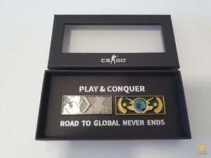 Prendedor CS:GO Global Elite + Plata 1 Rango en Caja Coleccionable CS2 CSGO Mundo Perfecto - Imagen 1 de 11