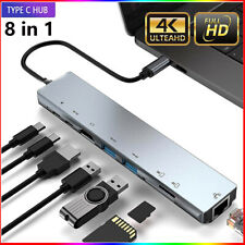 8-in-1 USB-C Hub Adapter Type-C Hub HDMI For MacBook Pro/Air iPad Pro Laptop USA