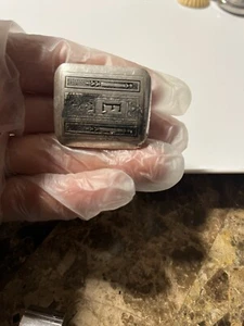 ANTIKE HICKOK GÜRTELSCHNALLE HICKOK PLATTE SILBER & Bronx - Bild 1 von 5