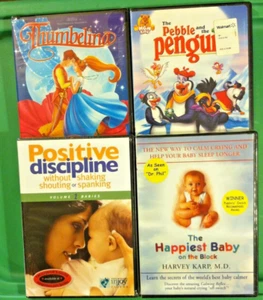 🔥NEW DVDs🔥 Thumbelina Pebble and the Penguin Happiest Baby Positive Discipline - Picture 1 of 7