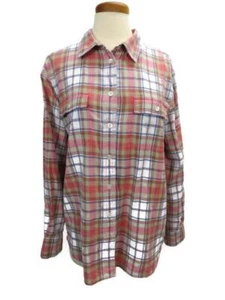 J Crew Shirt Multi Color Pastels Size Medium Chest Pockets 100% Cotton Buttons - Picture 1 of 5