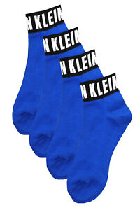 CALVIN KLEIN CK Ladies Royal Blue 2 PAIRS Low Cut Quarter Socks UK 4-7 EU 37-41