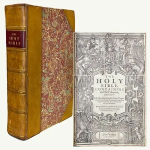 1616 Complete King James Bible Genealogies and Map First Edition Small Folio - Picture 1 of 13