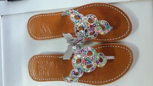 Damenschuhe Sandalen traditionelle marokkanische Berber Handarbeit Hausschuhe - Bild 1 von 10