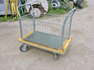 Caged Trolley H-duty Commercial Top Quality Wheeled Very Handy Size Strong • 95£