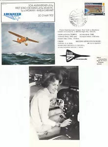 1st Atlantic Solo SIGNED / CONCORDE FLOWN RAF FF38 GB Jersey Cover 1982 (144741) - Picture 1 of 2