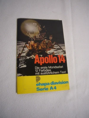 Mondlandung Apollo 14 - 12 Farbdias mit Text - 1971, sehr selten - Bild 1 von 4