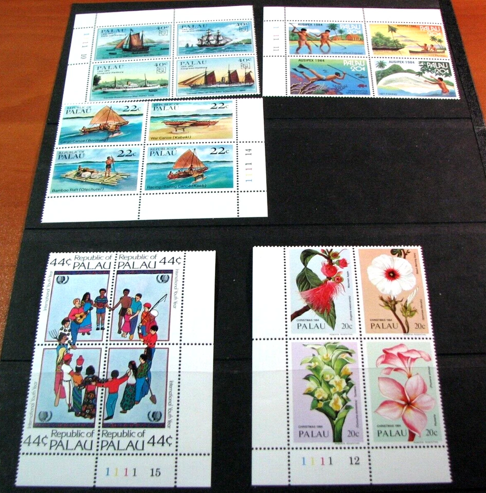 Bloque de placas Palau Scott# 54a,58a62a,70a,89a Envíos y etc. MNH L743 1984-85 Foto 1 de 1